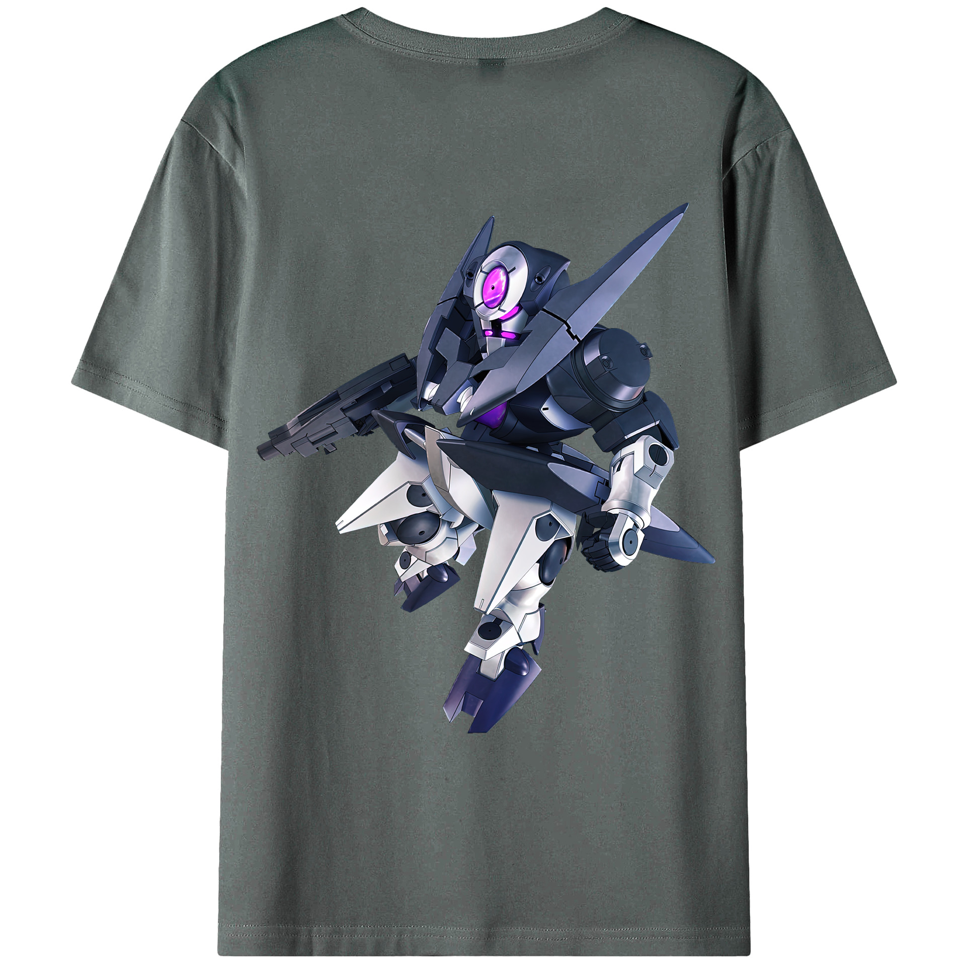 （画像用） 機動戦士ガンダム Mobile Suit Gundam 綿100％ メンズ半袖Tシャツ（バックプリント） 通気性